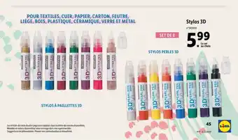Lidl Stylos 3d offre