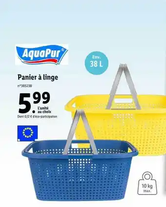 Lidl Aquapur Panier à Linge offre