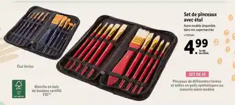 Lidl Set De Pinceaux Avec étui offre