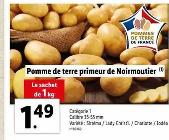 Lidl Pomme De Terre Primeur De Noirmoutier offre