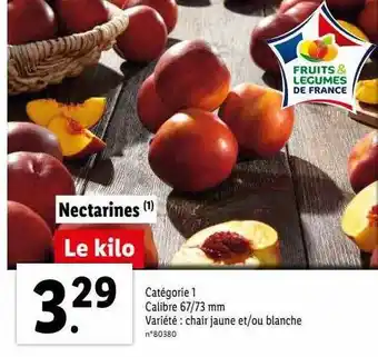 Lidl Nectarines offre