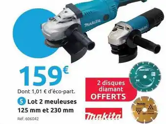 Lot 2 Meuleuses 125 Mm Et 230 Mm Makita