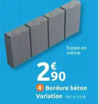 Mr Bricolage Bordure Béton Variation offre
