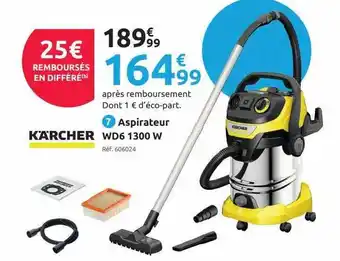 Mr Bricolage Aspirateur Wd6 1300 W K'a'rcher offre