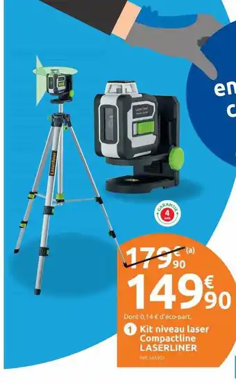 Mr Bricolage Kit Niveau Laser Compactline Laserliner offre