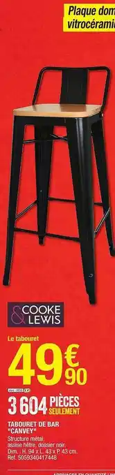 Brico Dépôt Tabouret De Bar offre