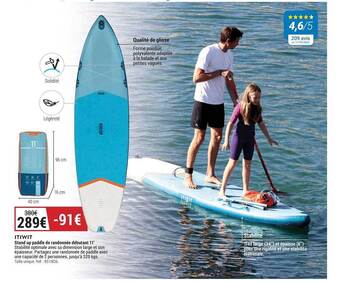 Decathlon Itiwit Stand Up Paddle De Randonnée Débutant 11' offre