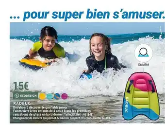Decathlon Radbug Bodyboard Découverte Gonflable Junior offre