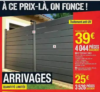Brico Dépôt Kit Poteau P-mex offre