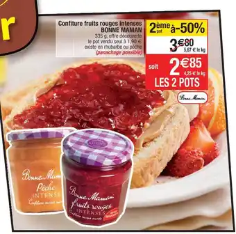 Cora x Carrefour Confiture Fruits Rouges Intenses Bonne Maman offre