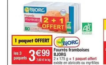 Cora x Carrefour Fourrés Framboises Bjorg offre