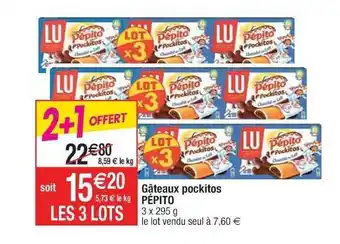 Cora x Carrefour Gâteaux Pockitos Pépito offre
