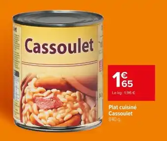 Carrefour Plat cuisine cassoulet offre