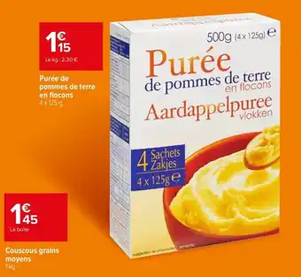 Carrefour Purée de pommes de terre en flocons offre