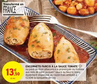 Intermarché Encornets farcis à la sauce tomate offre