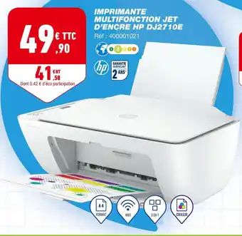 Bureau Vallée Hp imprimante multifonction jet d’encre dj2710e offre