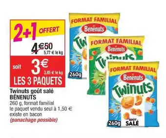 Cora x Carrefour Twinuts Goût Salé Bénenuts offre