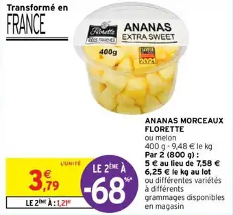 Intermarché Ananas morceaux florette offre