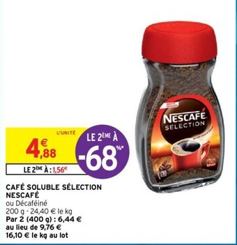 Intermarché NESCAFÉ café soluble sélection offre