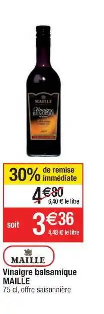 Cora x Carrefour Vinaigre Balsamique Maille offre