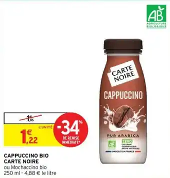 Intermarché CARTE NOIRE cappuccino bio offre