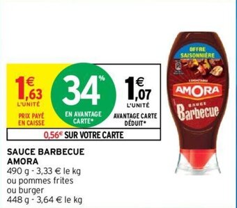 Intermarché AMORA sauce barbecue offre
