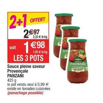 Cora x Carrefour Sauce Pleine Saveur Provençale Panzani offre