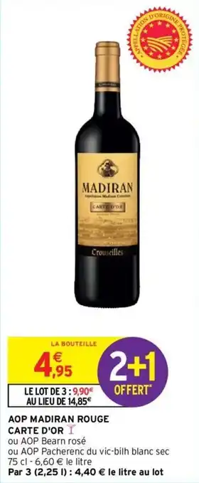 AOP madiran rouge carte d'or