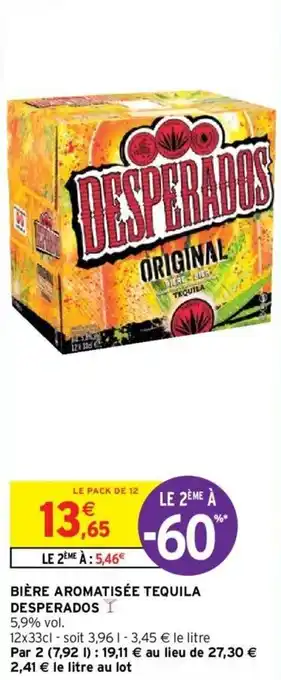 Intermarché DESPERADOS bière aromatisée tequila offre