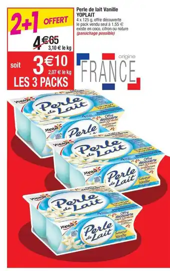 Cora x Carrefour Perle De Lait Vanille Yoplait offre