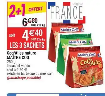 Cora x Carrefour Coq'ailes Nature Maître Coq offre