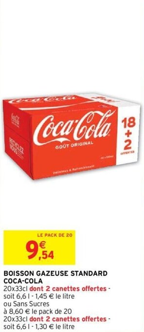 Intermarché COCA-COLA boisson gazeuse standard offre