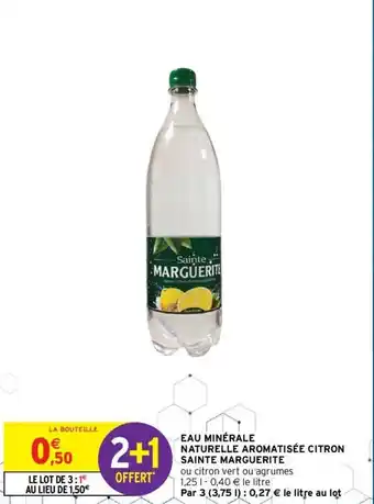 Intermarché SAINTE MARGUERITE eau minérale naturelle aromatisée citron offre