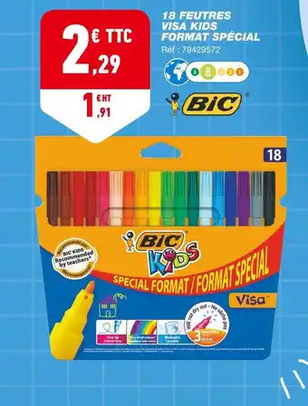 Bureau Vallée Bic 18 feutres visa kids format spécial offre