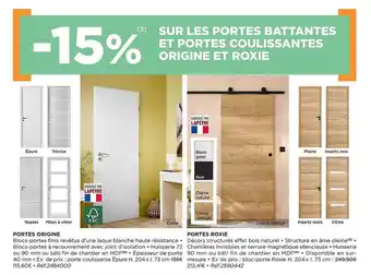 Lapeyre Portes Battantes Et Portes Coulissantes Origine Et Roxie offre