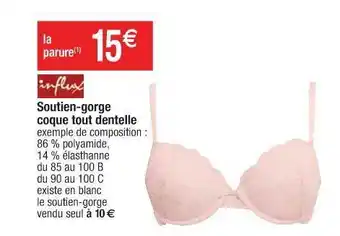 Cora x Carrefour Soutien-gorge Coque Tout Dentelle Influx offre