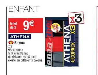 Cora x Carrefour Boxers Athena offre
