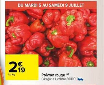 Carrefour Poivron Rouge offre