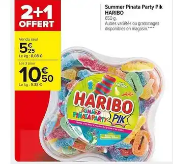 Carrefour Market Summer Pinata Party Pik Haribo offre