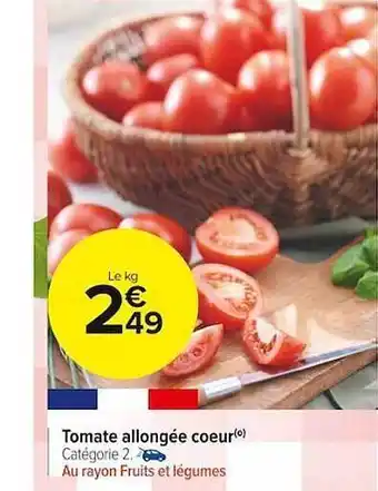Carrefour Market Tomate Allongée Coeur offre