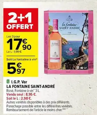 Carrefour Igp Var La Fontaine Saint-andré offre