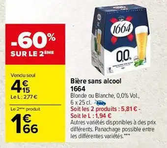 Bière Sans Alcool 1664