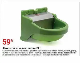 Abreuvoir Niveau Constant 3 L