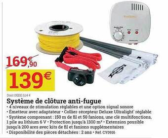 Espace emeraude Système De Clôture Anti-fugue offre