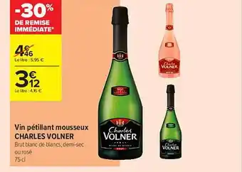Carrefour Contact Vin Pétillant Mousseux Charles Volner offre