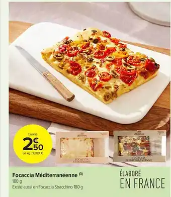 Focaccia Méditerranéenne