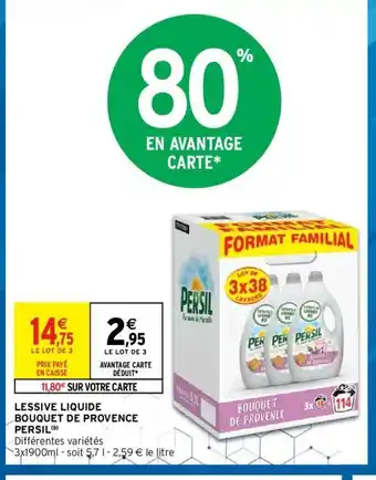 Intermarché Persil Lessive Liquide Bouquet de Provence offre