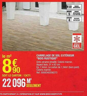 Brico Dépôt Carrelage De Sol Extérieur offre