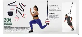 Decathlon Corength Sangles De Suspensions De Fitness Strap Training Dst 100 offre