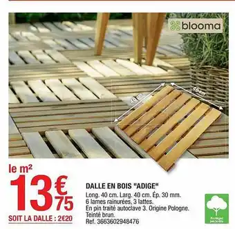 Brico Dépôt Dalle En Bois offre